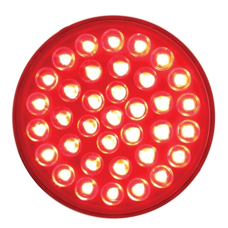 3 3/4" Bolt Pattern Spring Light Bar w/ 4" Lights & Grommets - Red LED/Red Lens