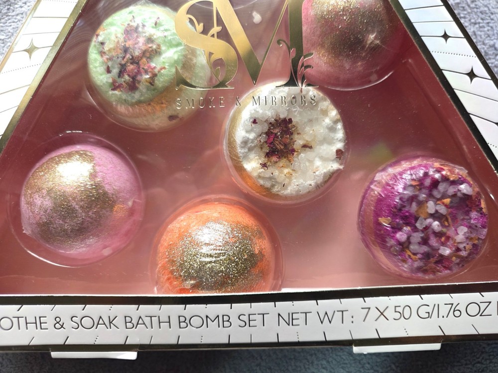 7 PC SMOOTHE & SOAK BATH BOMB SET
