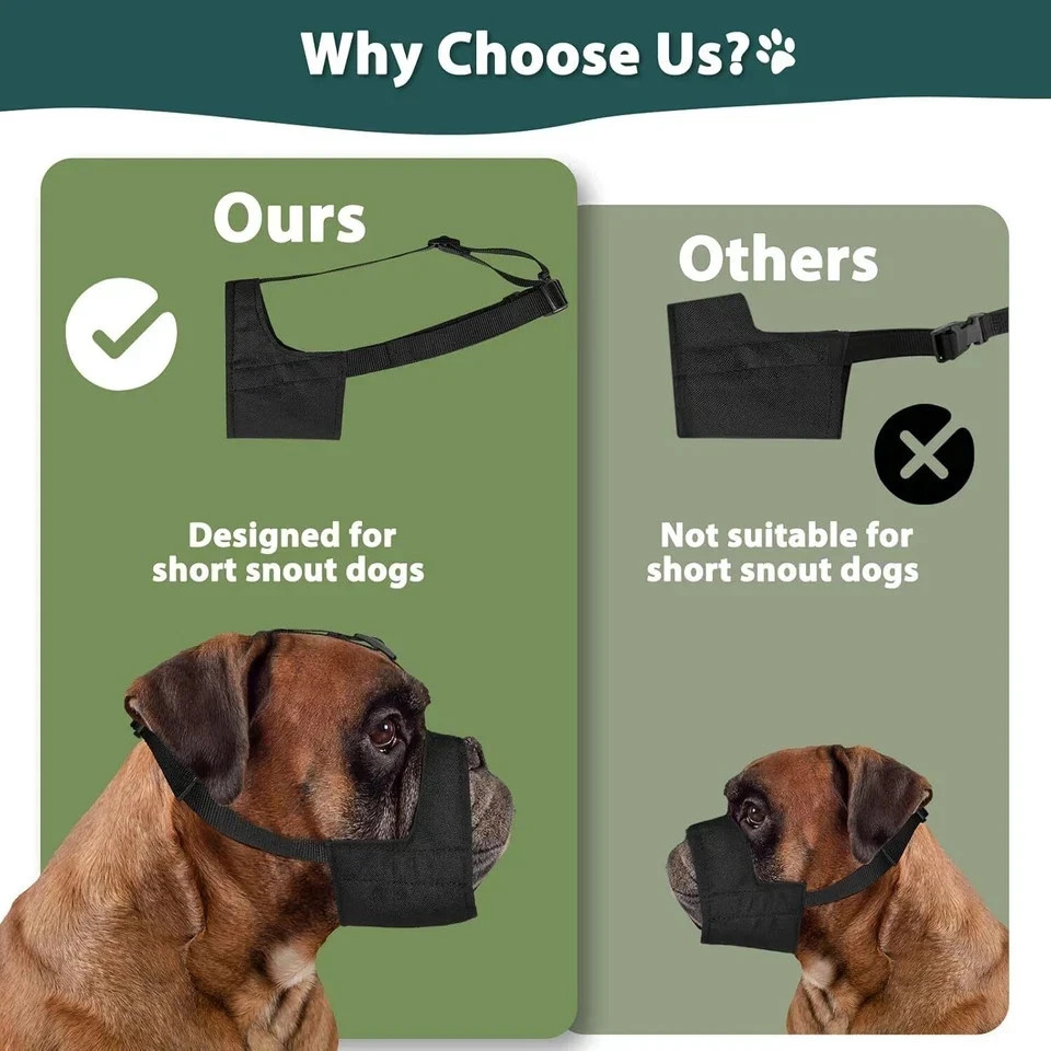 Pitbull Muzzle, Soft Dog Muzzle with Anti-Slip Strap for American Bully Bulldog