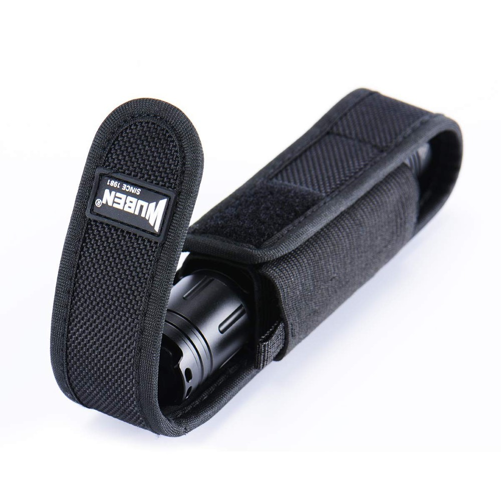 Tactical Flashlight Holster Nylon Belt Pouch Secure Carry