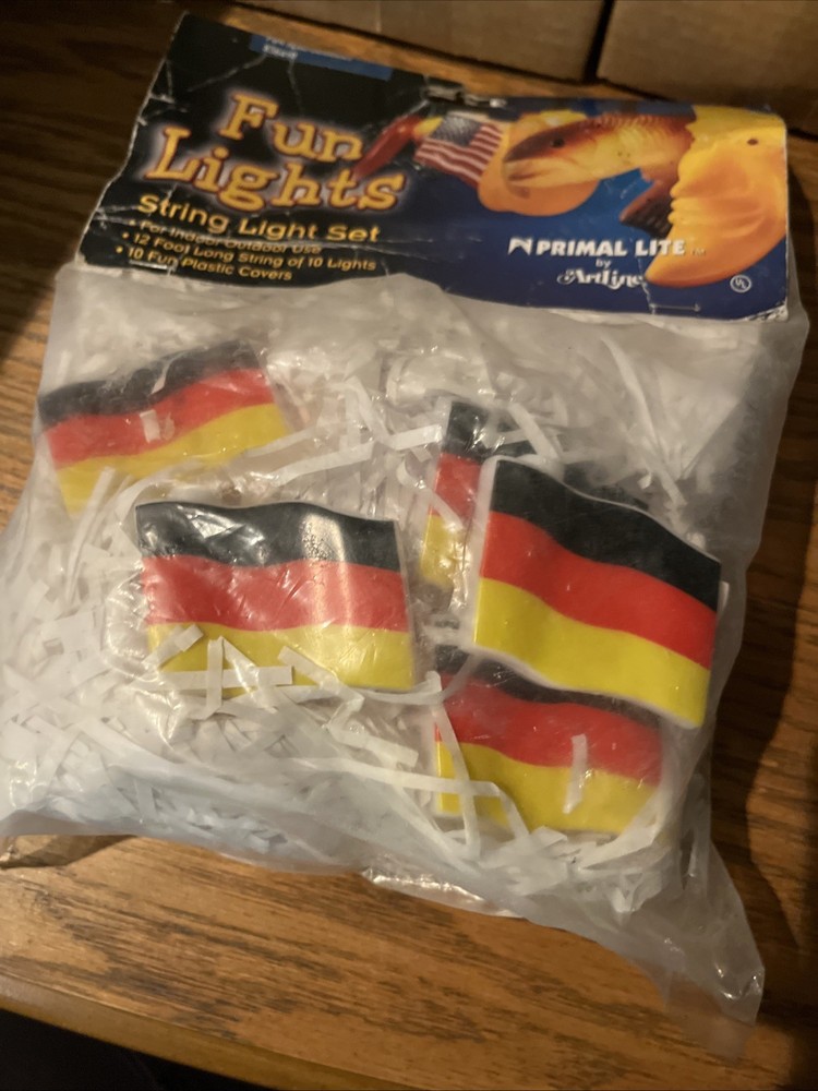 Germany Flag Primal Lite Fun Lights 12 ft. 10 Blowmold String Lights German