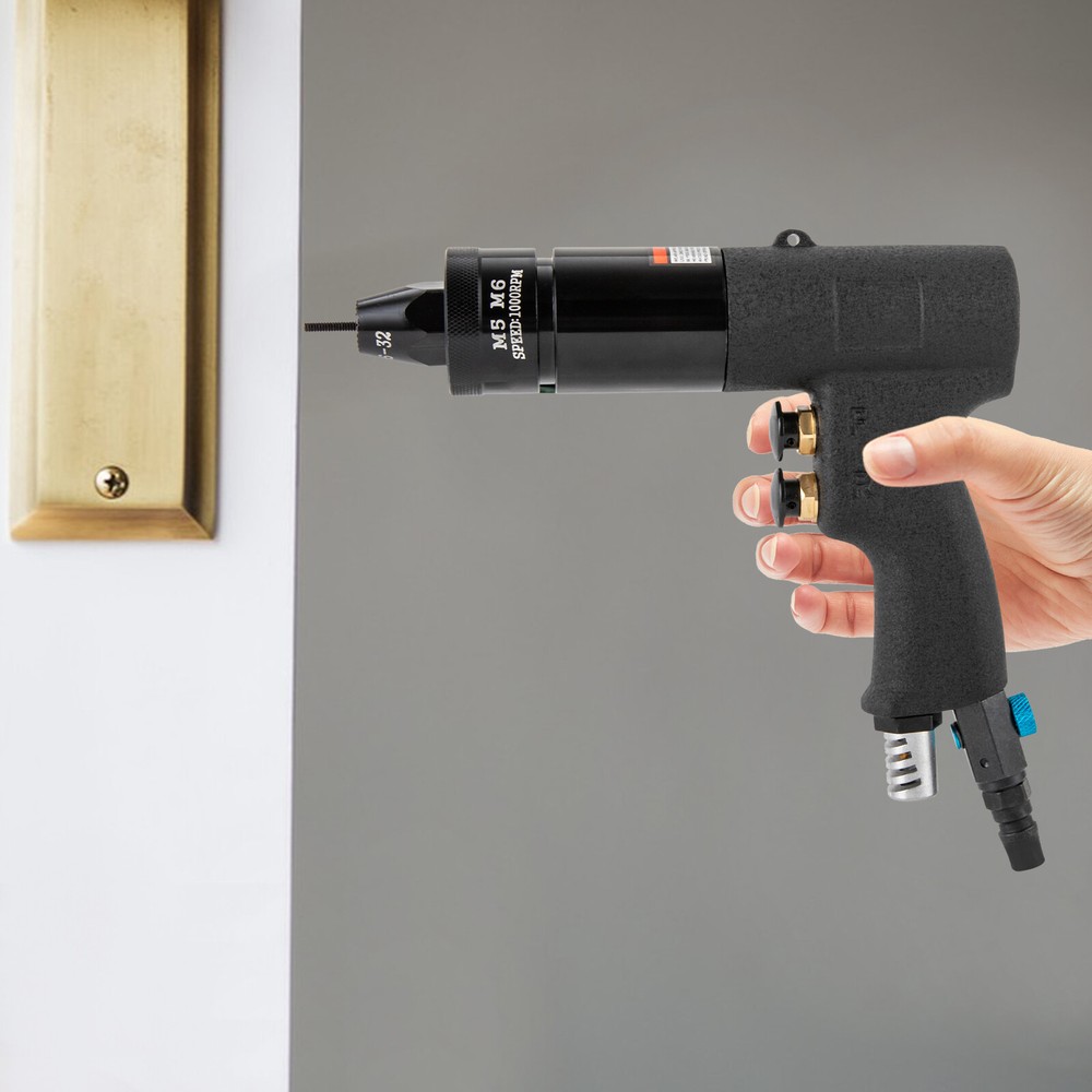 4 In 1 Heads Pneumatic Rivet Nut Gun Air Rivet Nut Pull Setter Tool With Filter