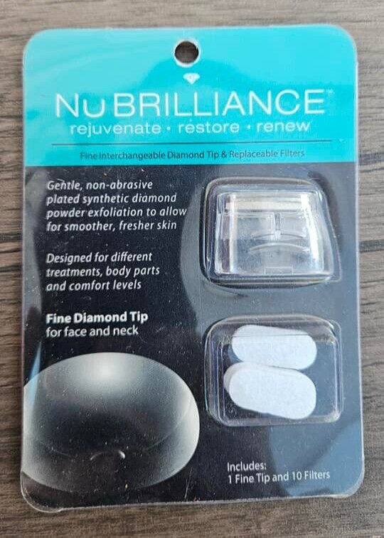 NuBrilliance Microdermabrasion Fine Diamond Tip & 10 Replacement Filters C4