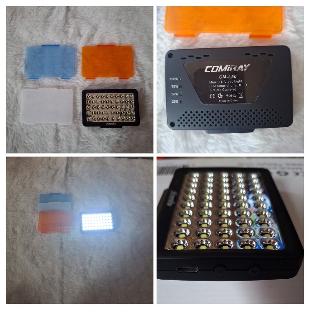 4pc Mini Camera Smartphone DSLR LED Video Light Panel (ComiRay CM-L50)