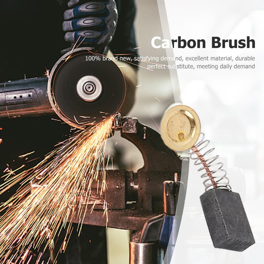 40Pcs Electric Motor Carbon Brushes 10 Different Sizes for Replacement 40PCS