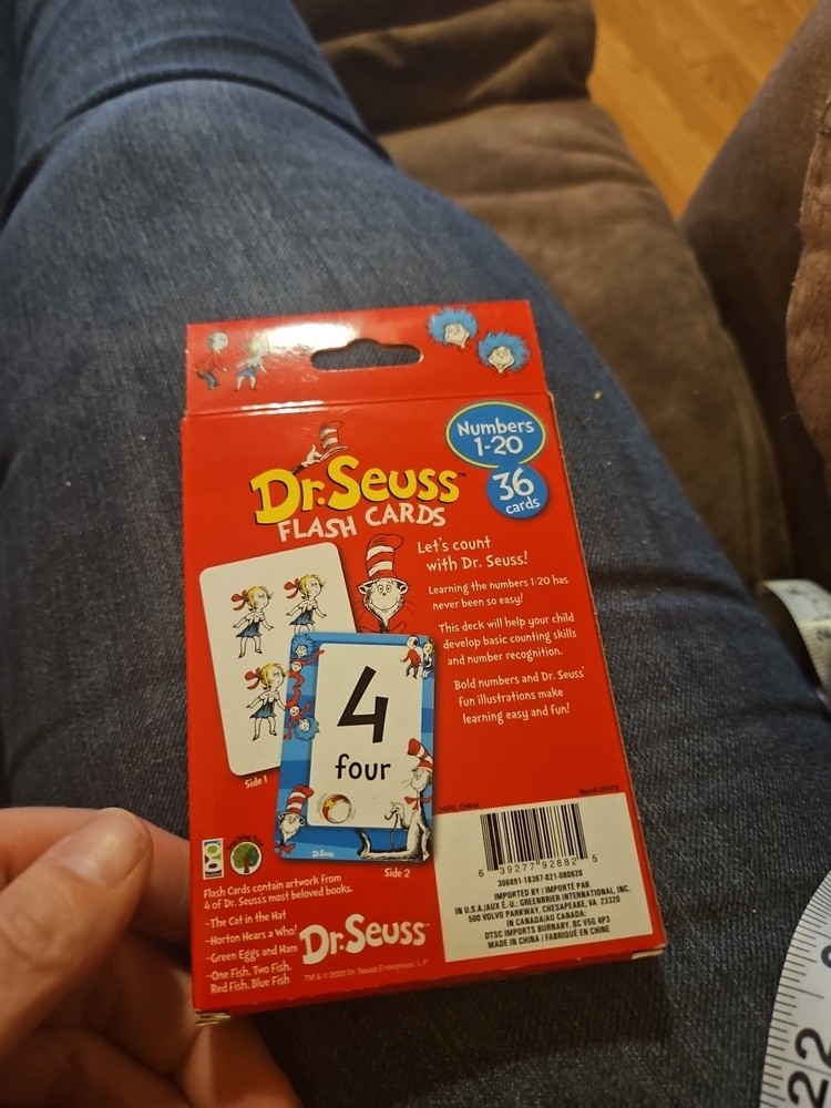 Dr. Seuss Flash Cards - Numbers 1-20