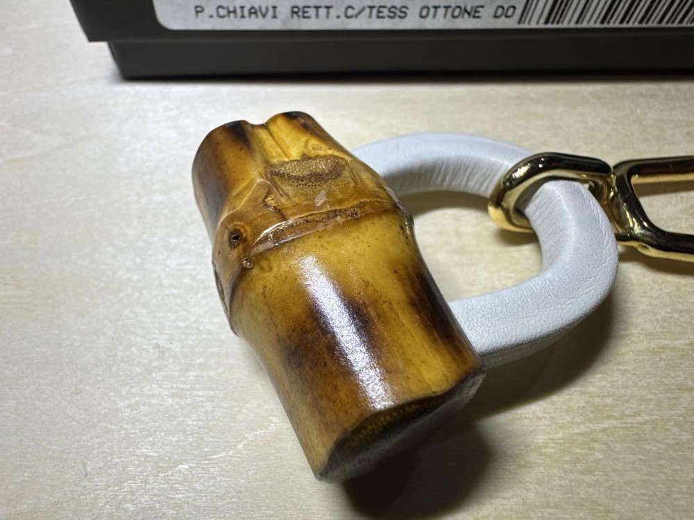 Rare GUCCI bamboo keychain retro