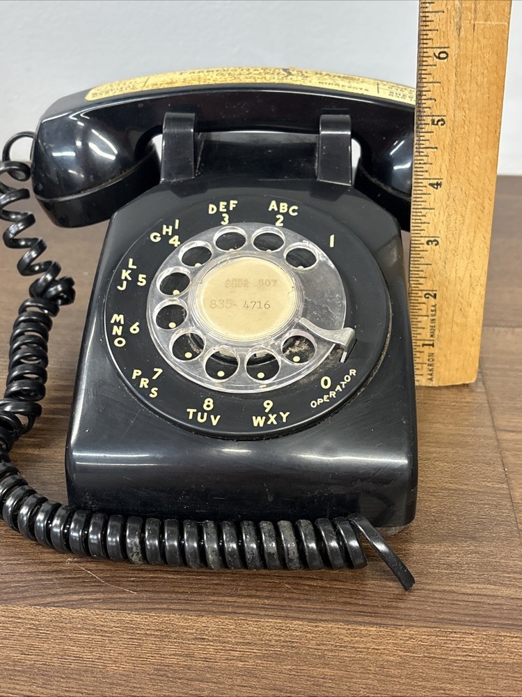 Vintage Bell System Black Rotary Phone, Untested