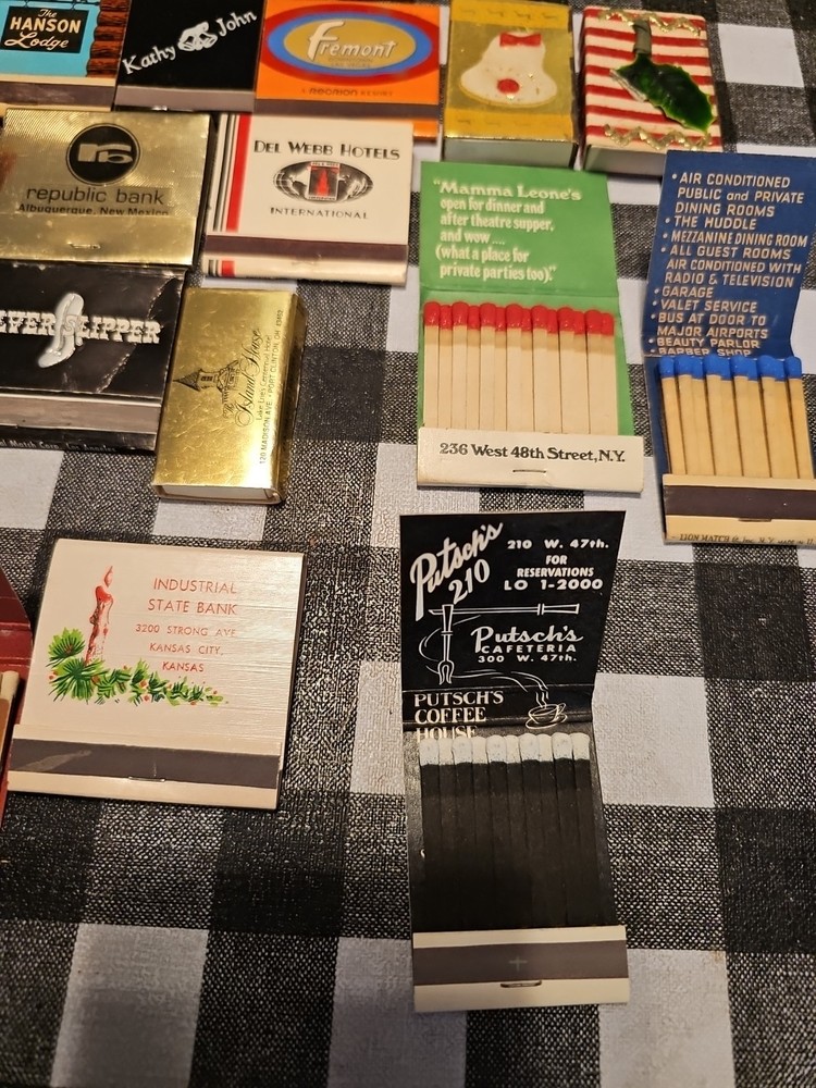 44 Vintage Matchbox Packs, Various Sizes And Locations