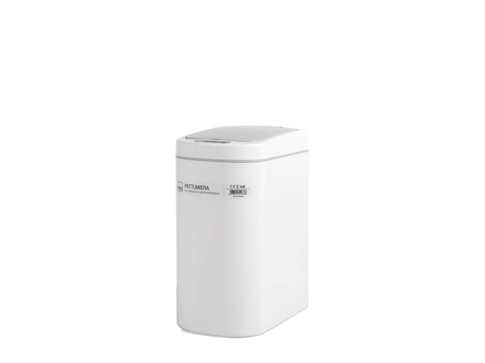 White Abs Trash Can With Sensor Lt7-Zt2s H&H