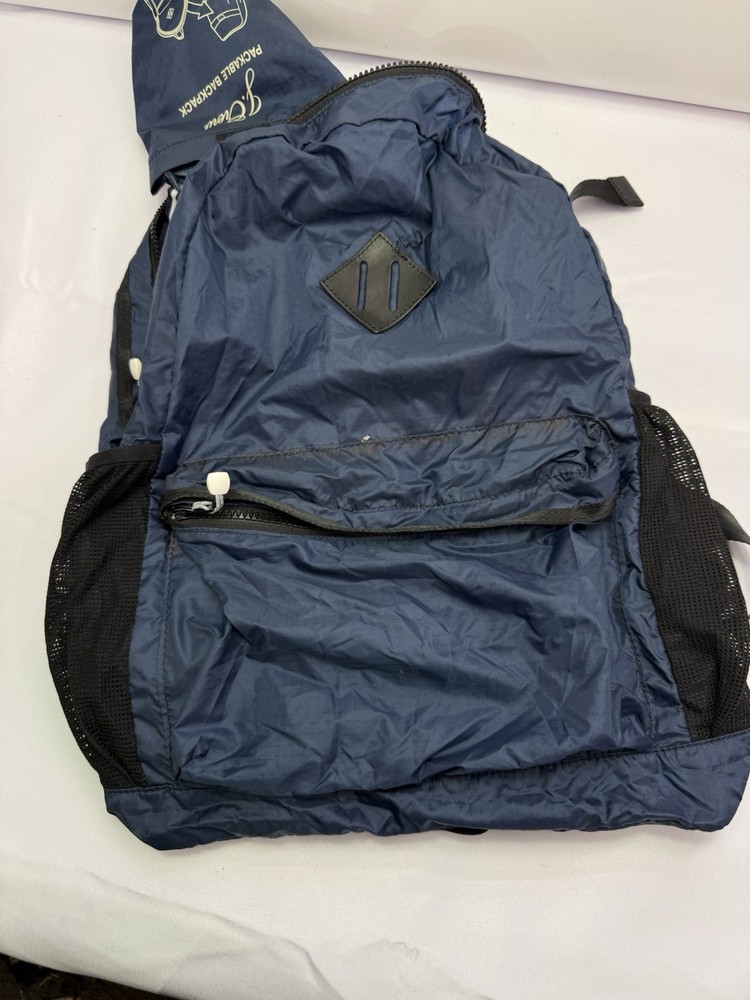 J. Crew Navy Lightweight Backpack Packable for Travel Hiking