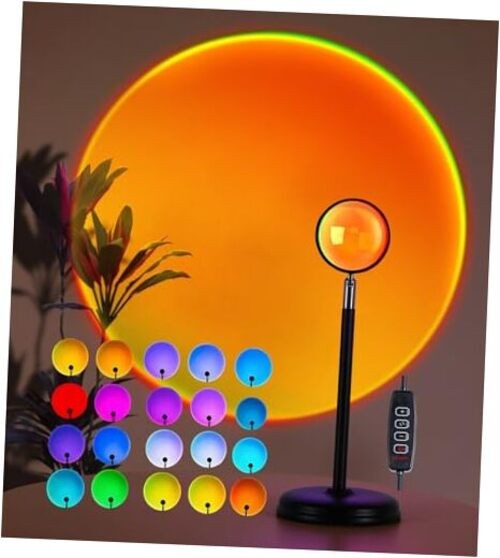 Sunset Lamp Projector,Multicolor Changing Night Light 360 Degree Switch Control
