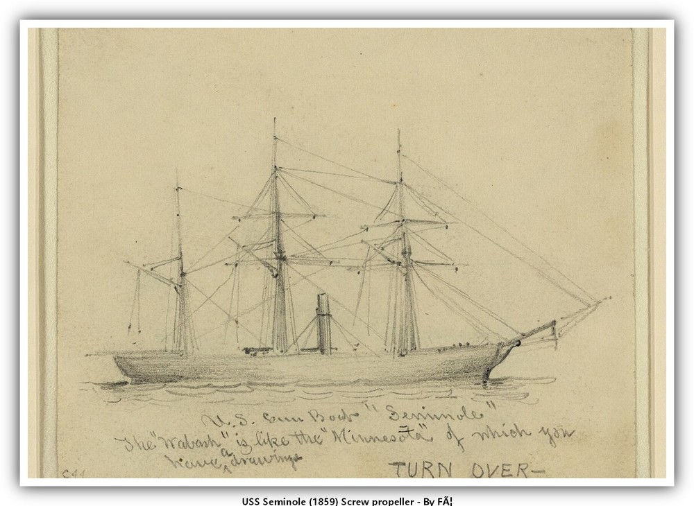 USS Seminole (1859) Screw propeller