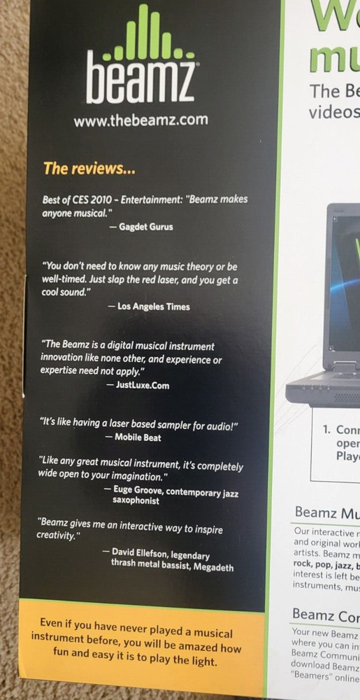 Beamz Interactive Player Model C1, PRO Interactive Music System.