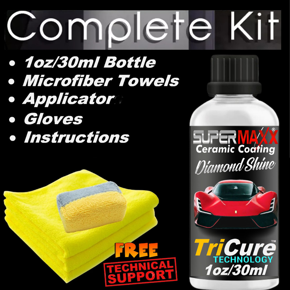 SUPERMAXX ''DIAMOND SHINE'' ADVANCED CERAMIC CAR COATING - 30 ML KIT