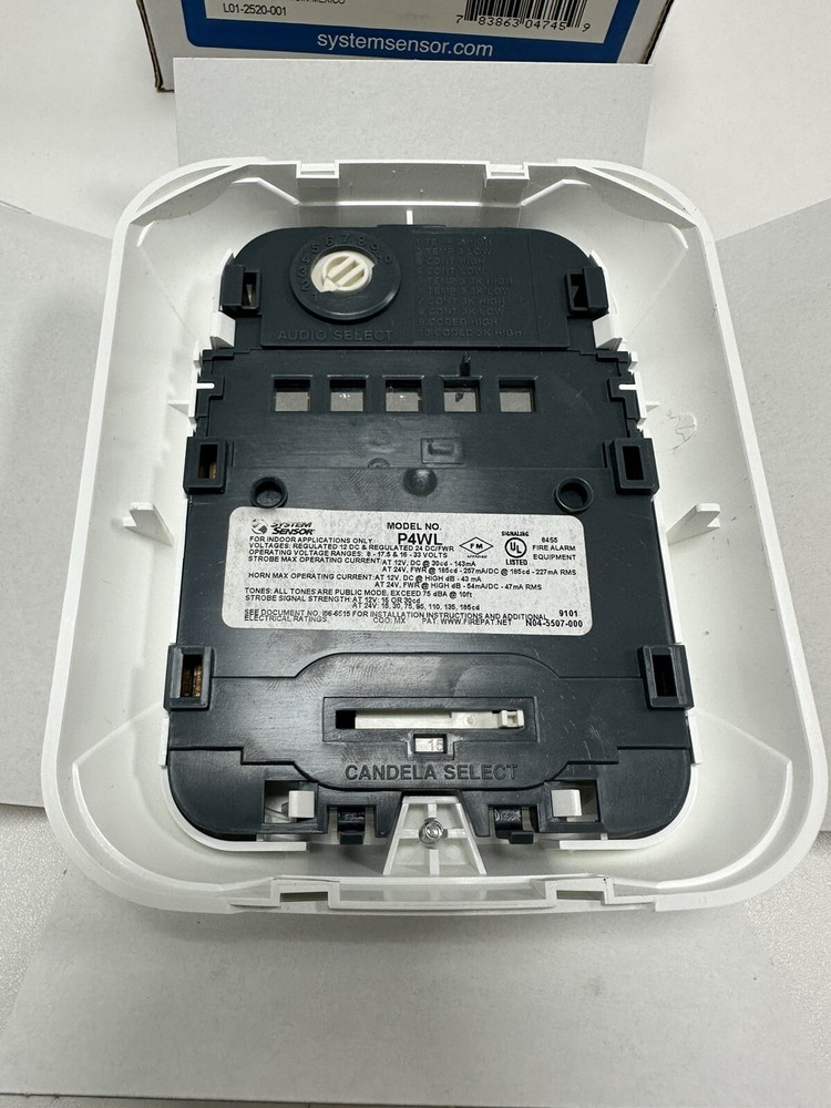 SYSTEM SENSOR P4WL WALL HORN STROBE (WHITE)