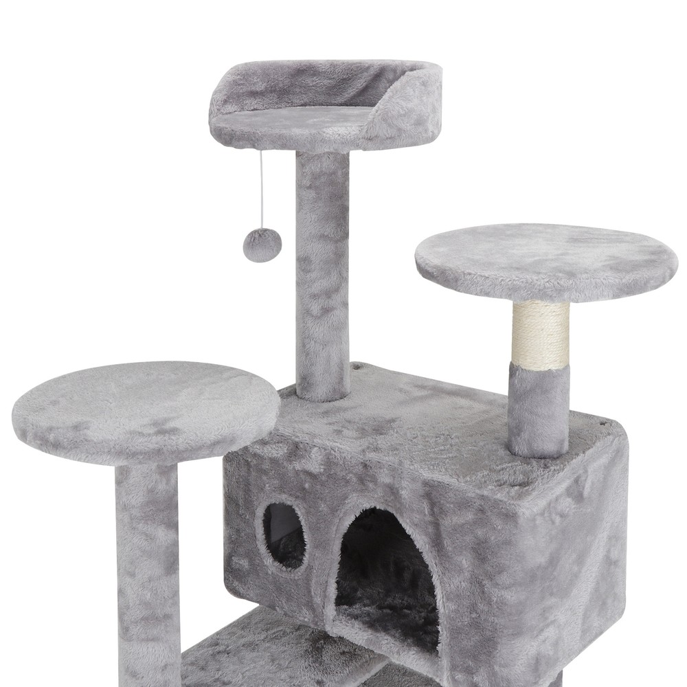 Scratching Post Condo Activity 53" Cat Tree Tower Playhouse Cave Ladders