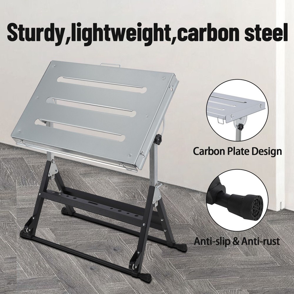 Welding Table, Portable Folding Workbench With Adjustable Height for Garage,Shop
