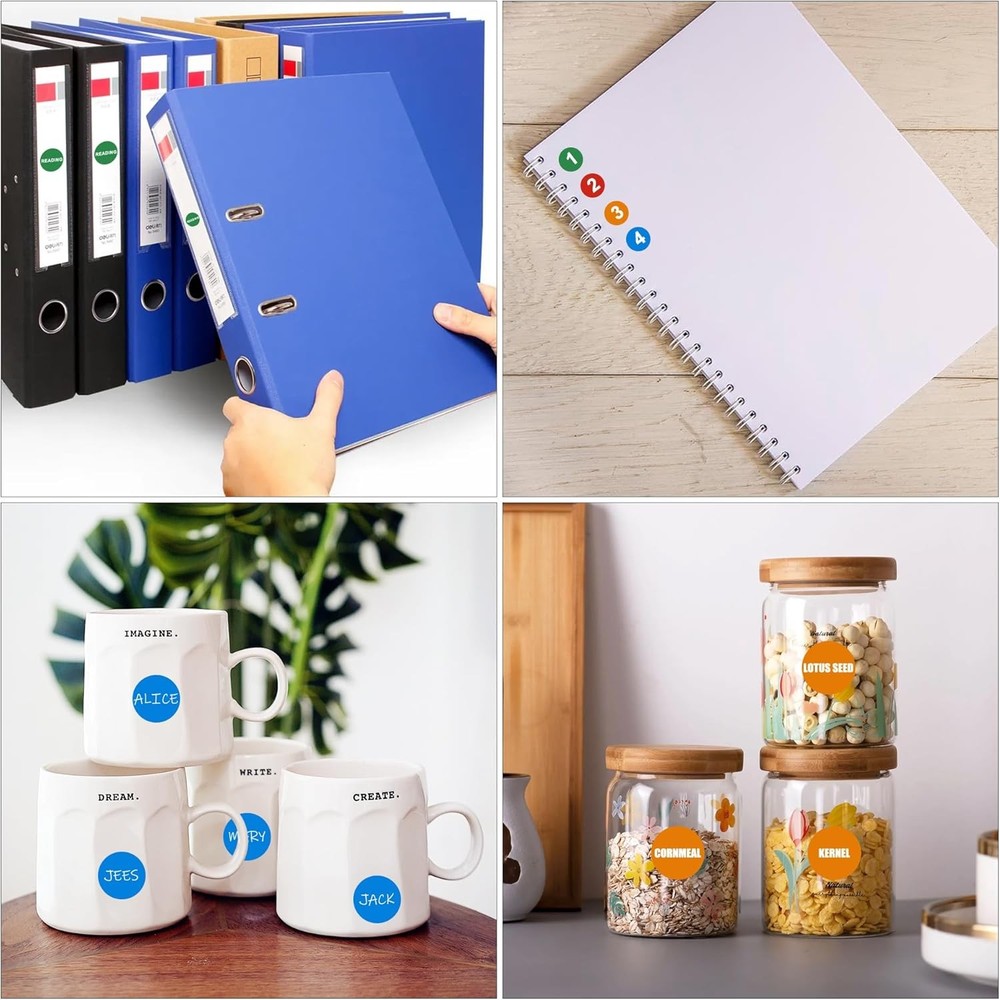3500 Pcs Colored Dot Stickers, 3/4" Label Sticker round Color Coding Labels