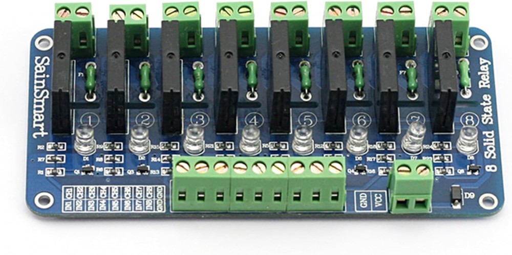 8-Channel Solid State Relay Module for Arduino and Microcontroller Projects