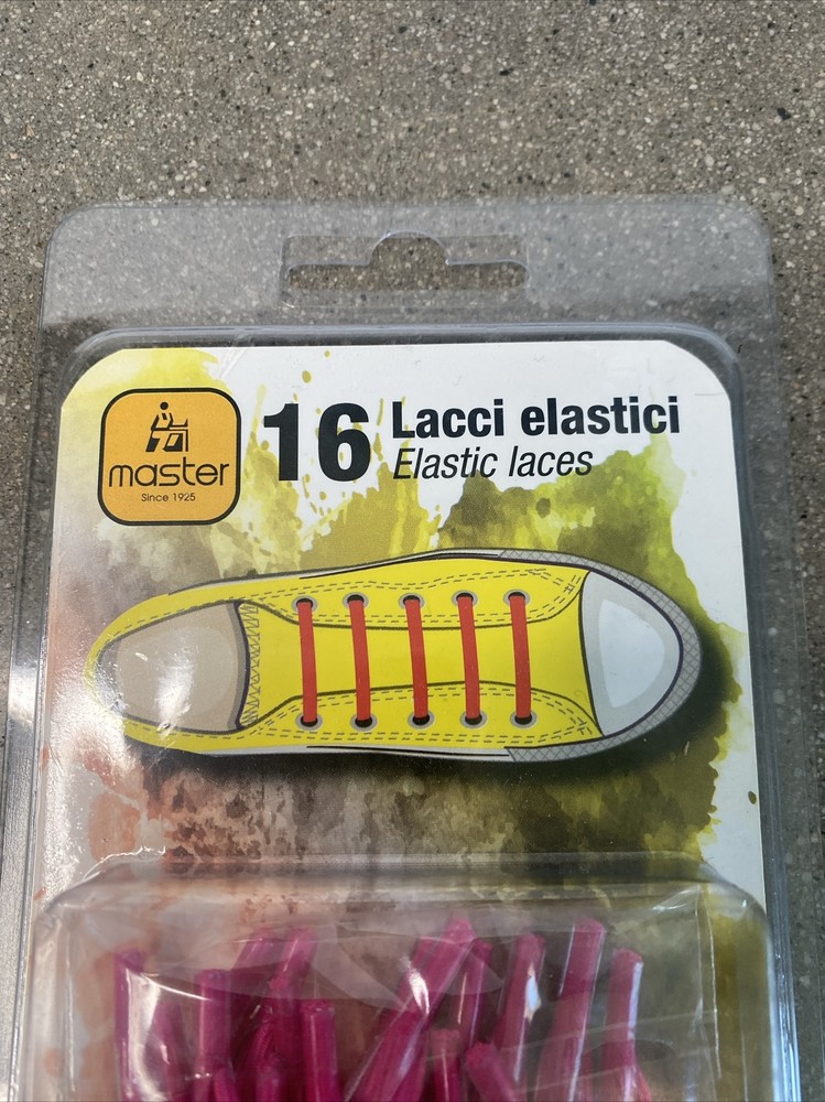 Master 16 elastic laces shoe laces pink