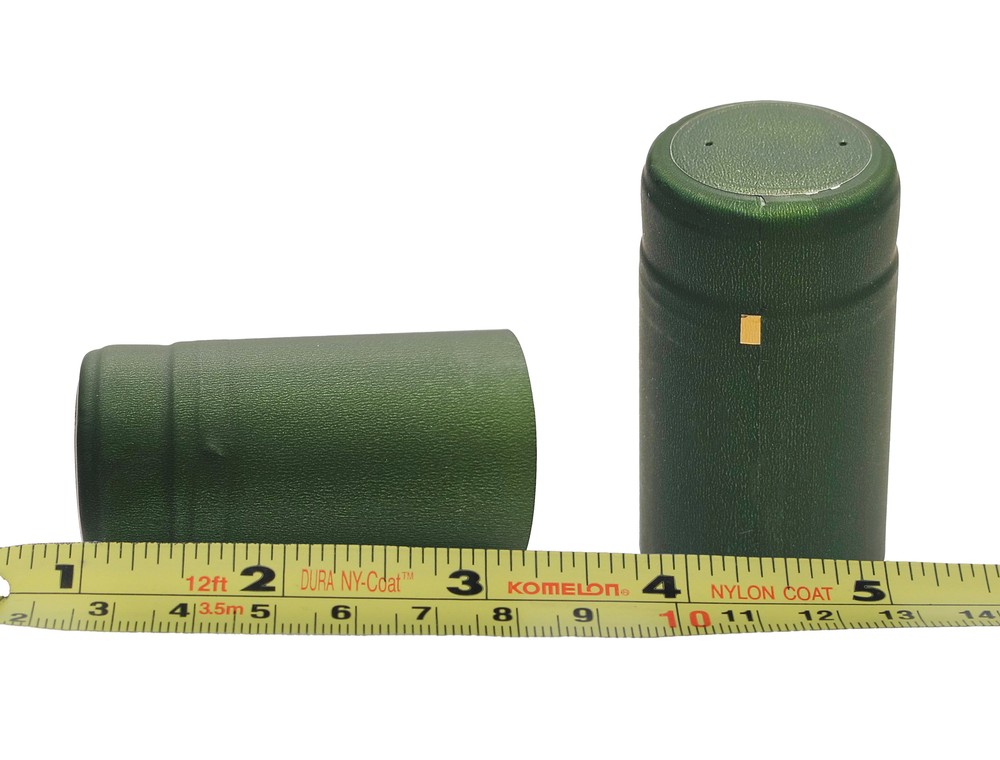Home Brew Ohio Metallic Solid Green PVC Shrink Capsules 30 count