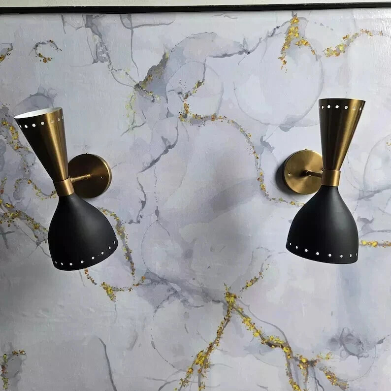 Brass Rustic Wall Sconce Light Mid century Modern Sconce Italian Wall Lamp Light