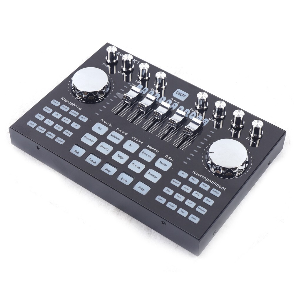 Audio Mixer Sound Board Console with 27 Sound Effects, USB Bluetooth Input