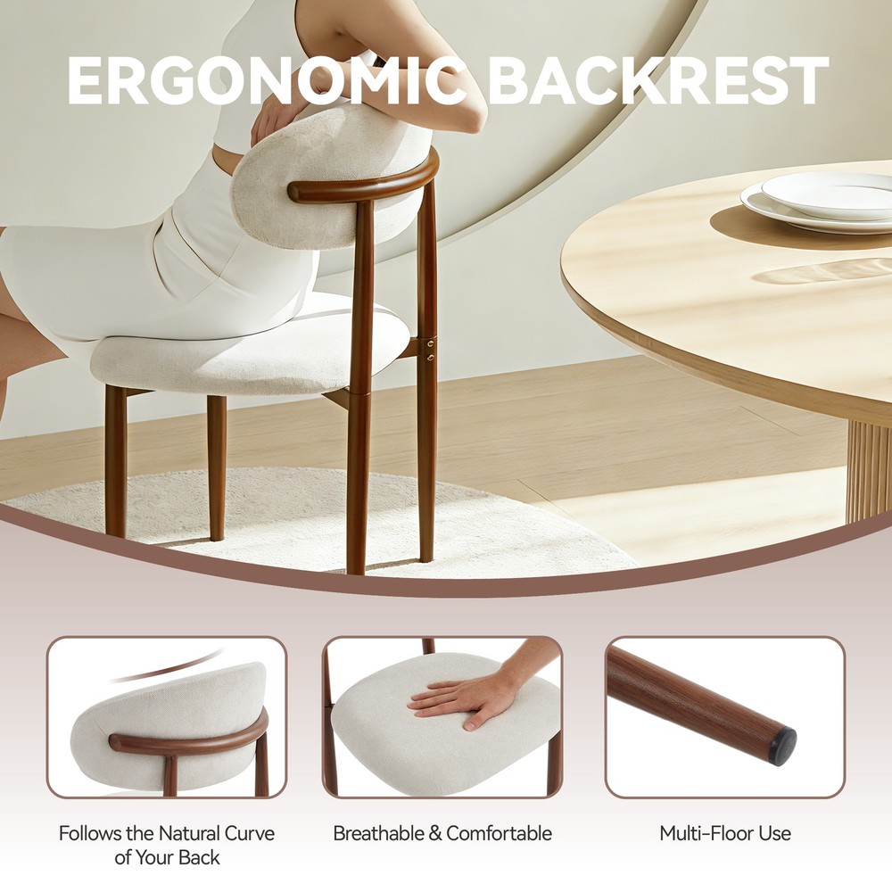 Solid Wood Extendable Dining Table Set with 2 Rattan Chairs, Beige Cushions