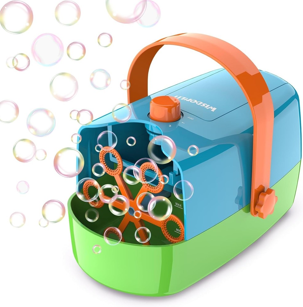 Bubble Machine, 3-in-1 Bubble Maker, Bubble Blower with 3 Bubble Wheels, Make...