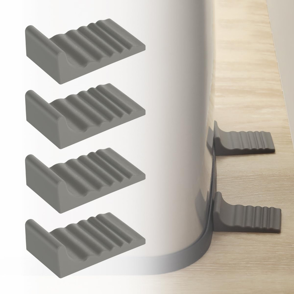 Trash Can Wall Protector and Stop Moving Backward, 4 Pcs Silicon Trash Can Bumpe