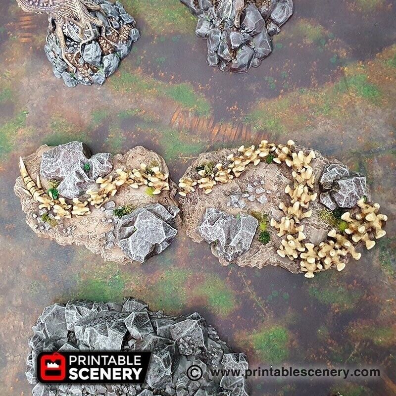 Dragon Graveyard Terrain, Scatter Terrain, Dungeon Master, Bone, (32mm)