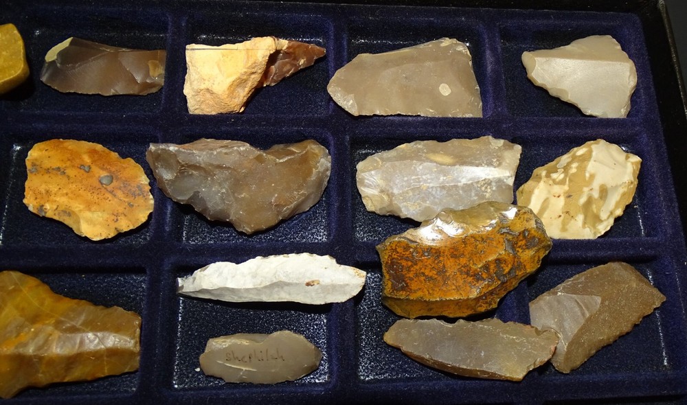 stone tools artifacts - scraper, choppers, etc. made by prehistoric peoples