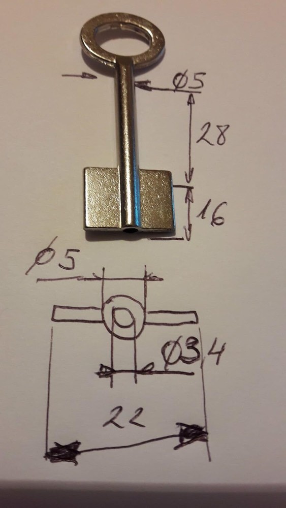 SKS16D/Safe Key blank