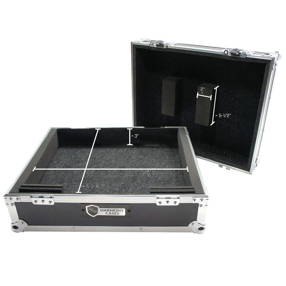Harmony Cases HC1200E Flight Foam Lined DJ Turntable 1200 Size Road Custom Case