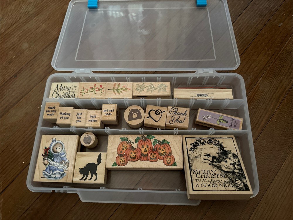 Craft Kit with 19 Different Wood Ink Blocks