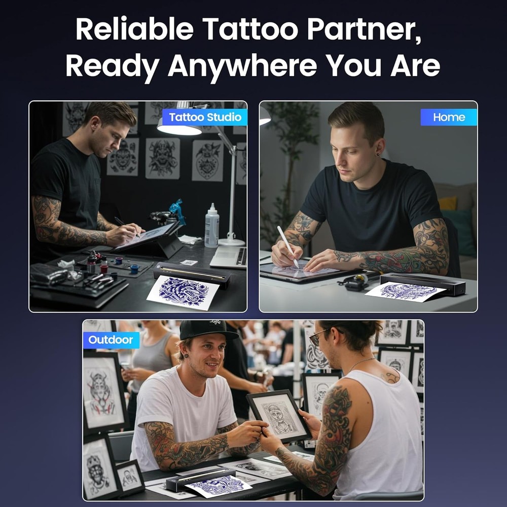 Phomemo Tattoo Stencil Printer Thermal Wireless Tattoo Printer Bluetooth Printer