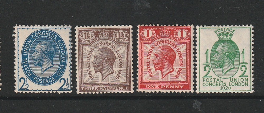 GB 1929 PUC low values MM SG 434/7