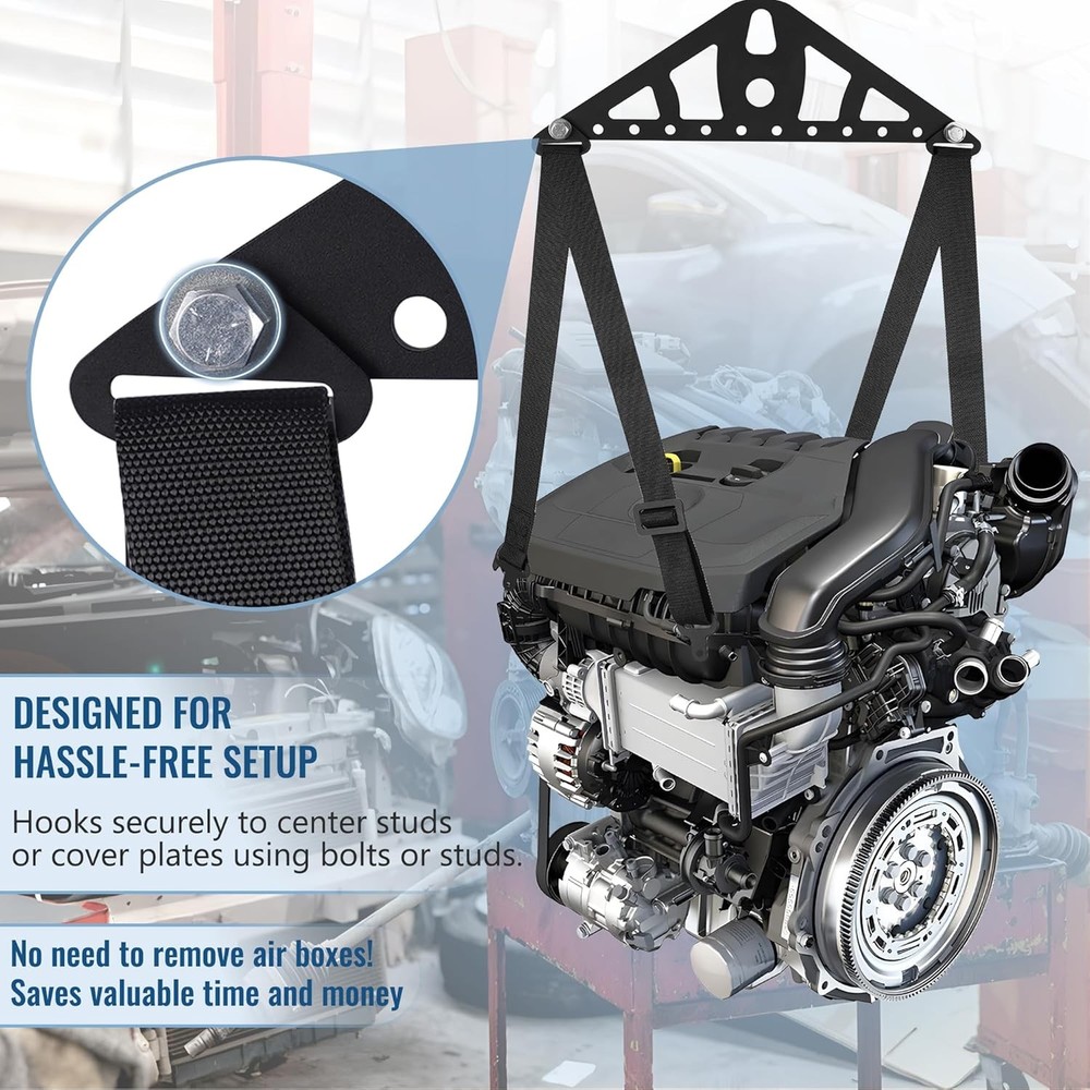 Engine Lifting Sling fit Kit 2 Point or 4 Point Engine Hoist Leveler with Adjust