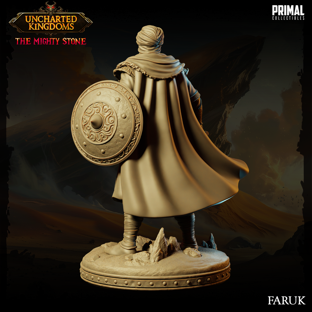 DnD Arab Desert Fighter Character Mini 32mm Scale