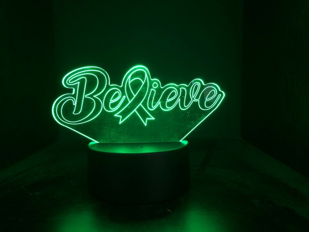 Ultragraphics Acrylic Light Display Believe - 7 color changing light
