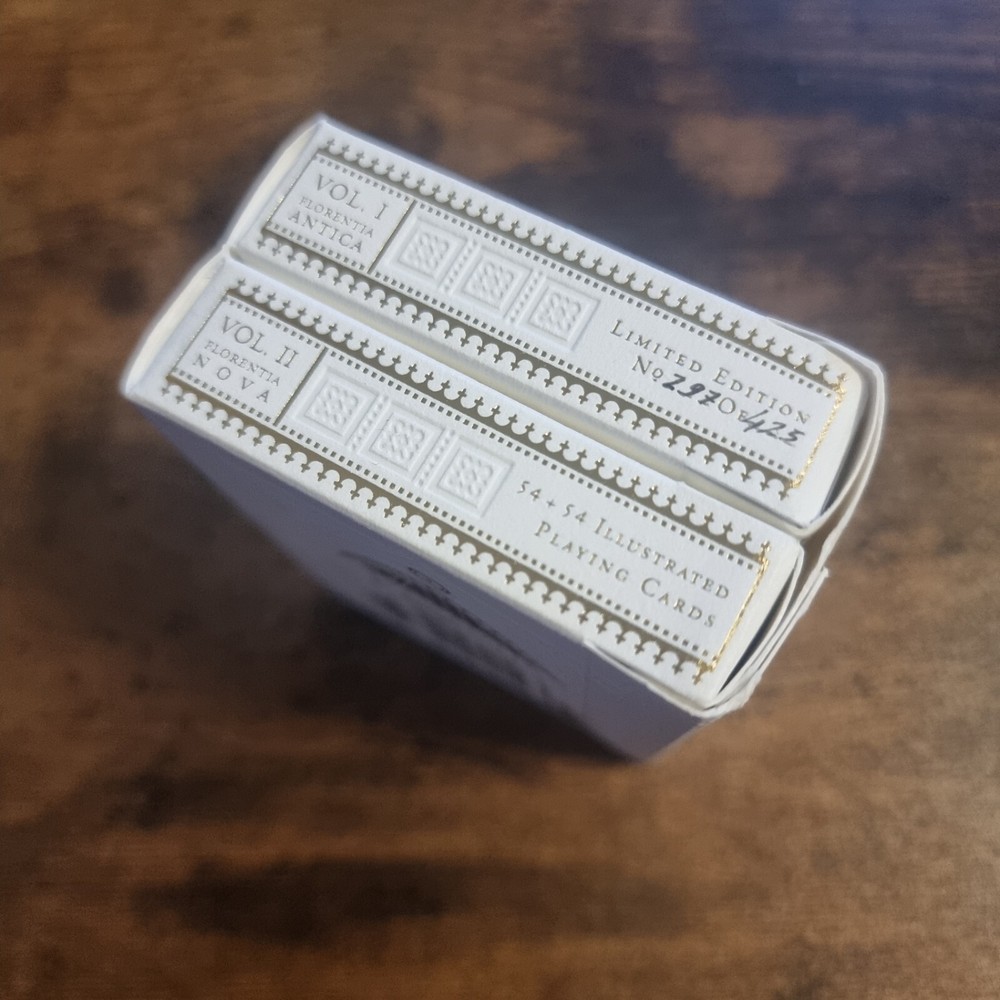 Florentia Aeterna 2 Deck Set Antica & Nova Passione LTD Numbered Playing Cards