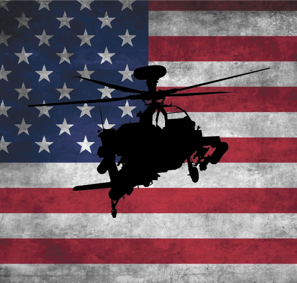 Apache Helicopter - Vinyl Decal