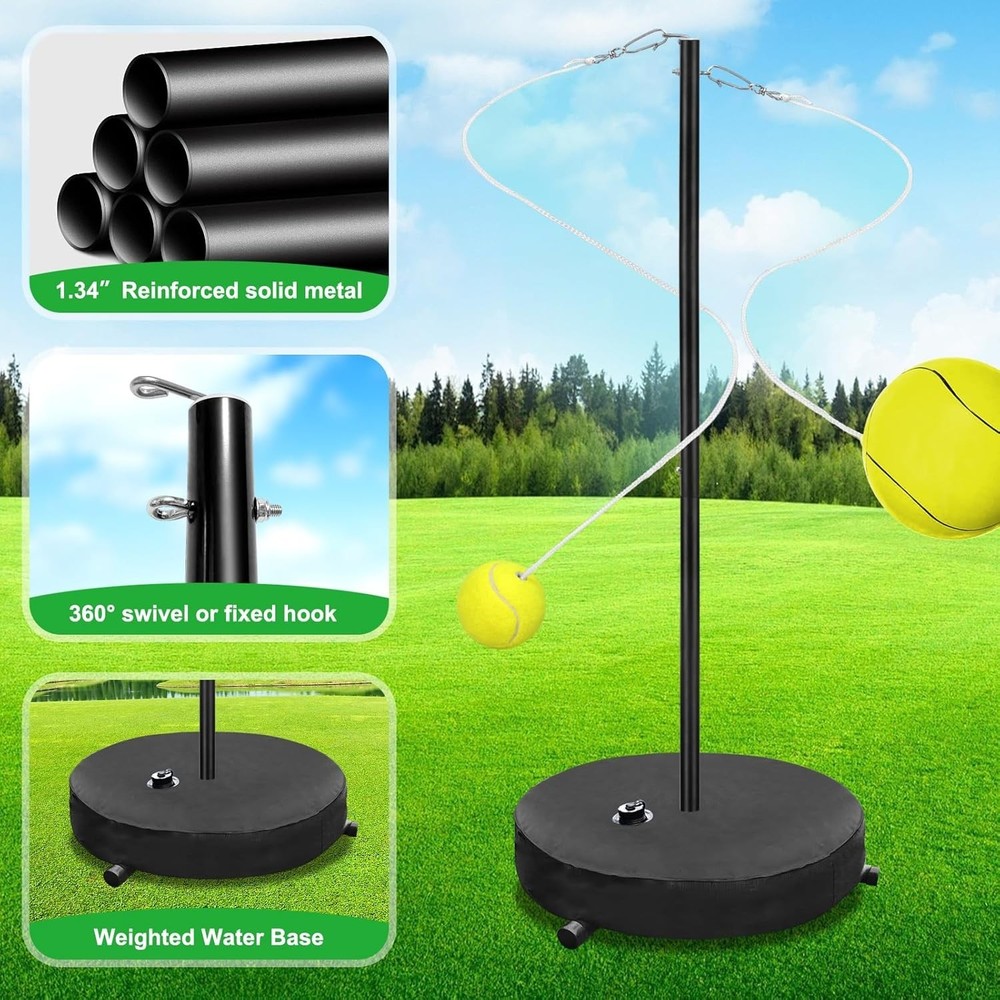 [2025 Upgrade] Tetherball Tennis&Tetherball Set,Heavy Duty Tetherball Equipment
