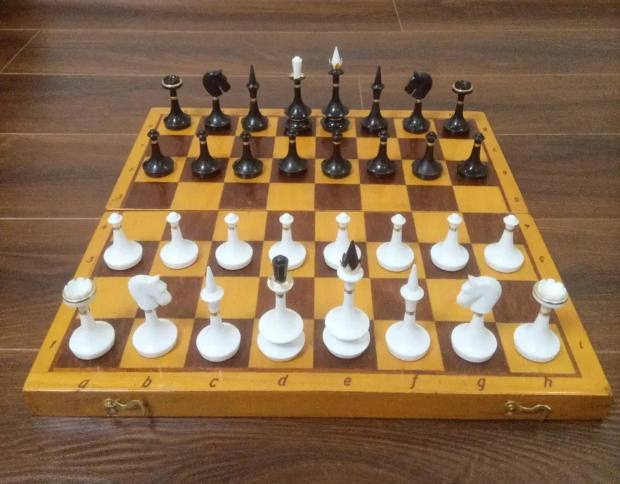 Vintage Weighted Olympic Chess Set Soviet USSR