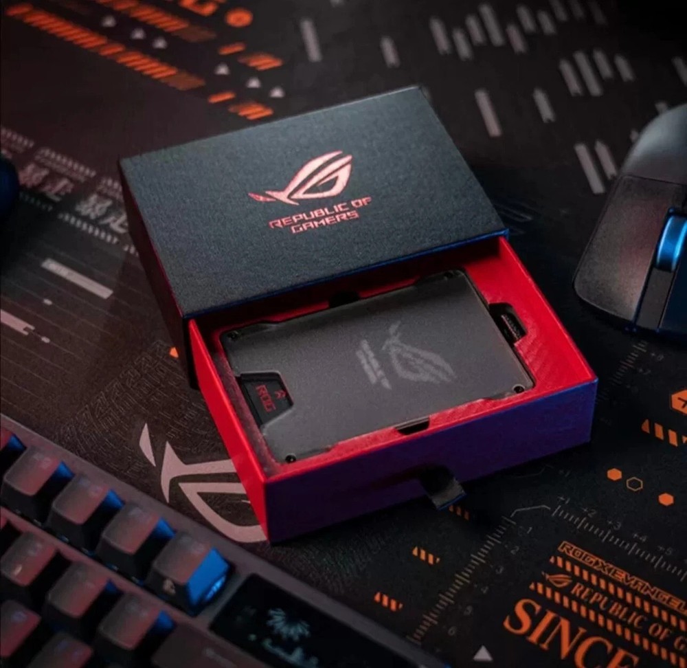 ROG Aluminum Frame Card Holder Case with Lanyard