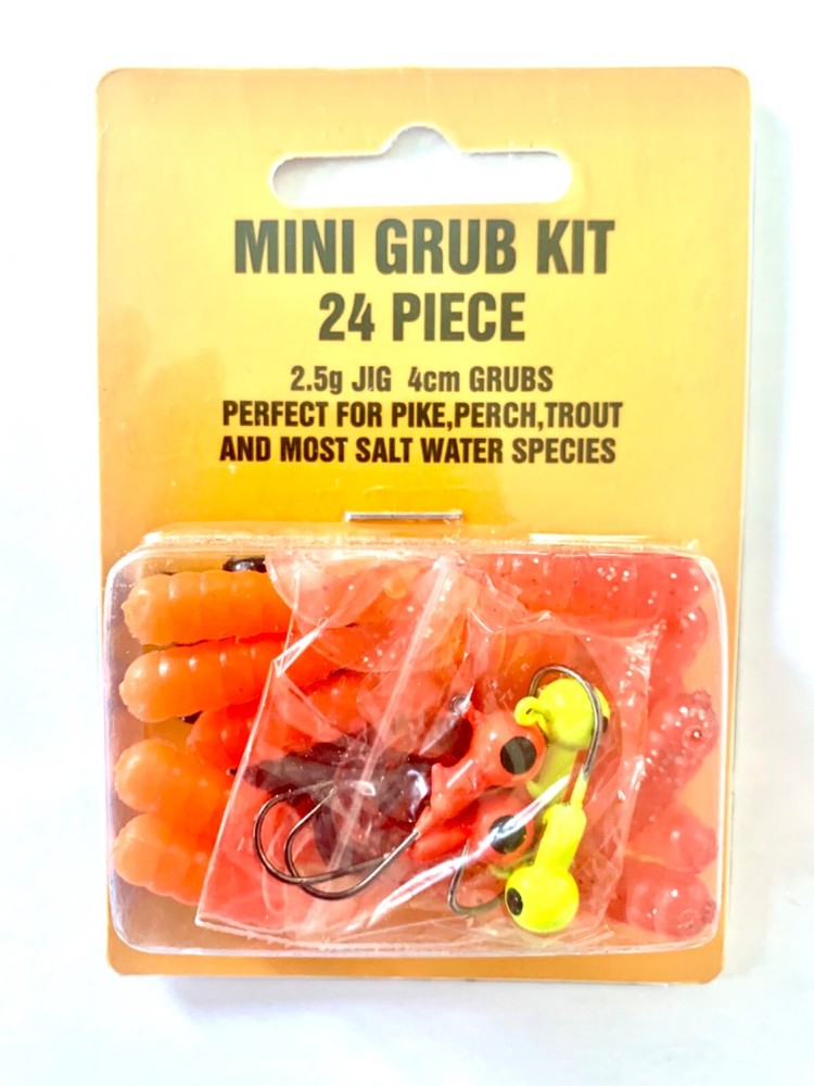 24 x  PIECE MINI GRUB KIT   4cm - 2.5g