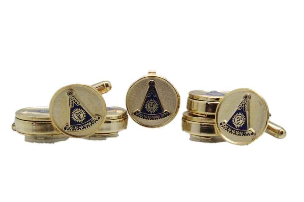 Past Master F&AM No Square Masonic Button Covers Tux Set
