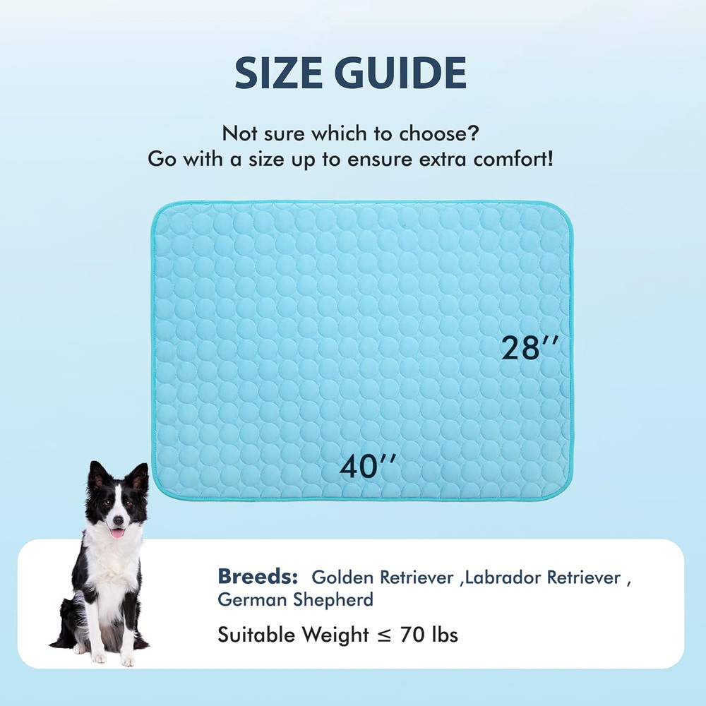 Summer Cooling Mat & Sleeping Pad- Water Absorption Top, Materials Safe, Easy Ca