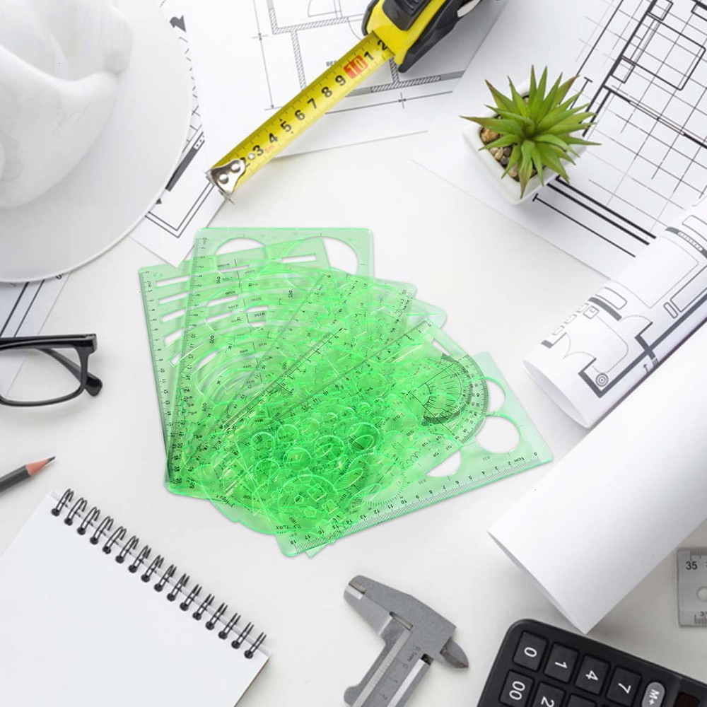 7 Pack Drawings Templates Stencil, Circle Template for Geometric Drawing Sten...